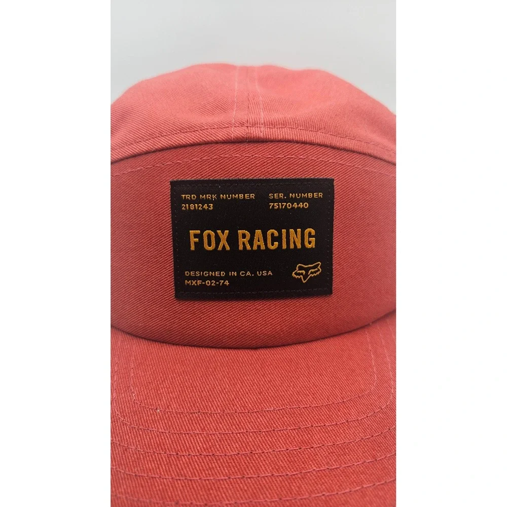 Fox Racing Regiment 5 Panel Hat Mens Red Clay Snapback Camper Cap 29109-348-OS